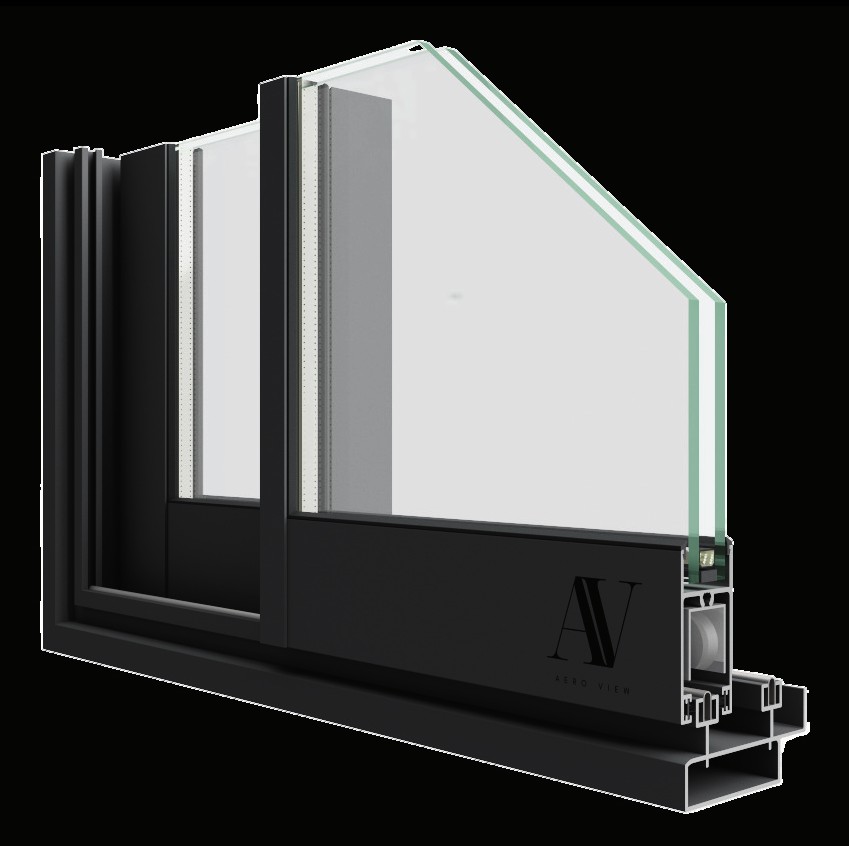 AeroView SLIM 50 sliding door profile render